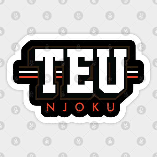 Tight End University - TEU - David Njoku - Cleveland Browns Sticker by nicklower